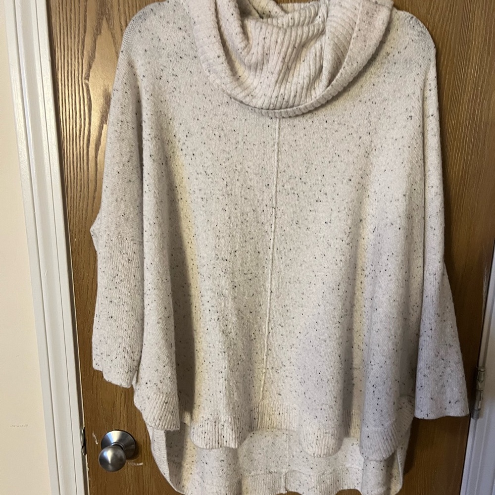 Long flowy turtle neck sweater